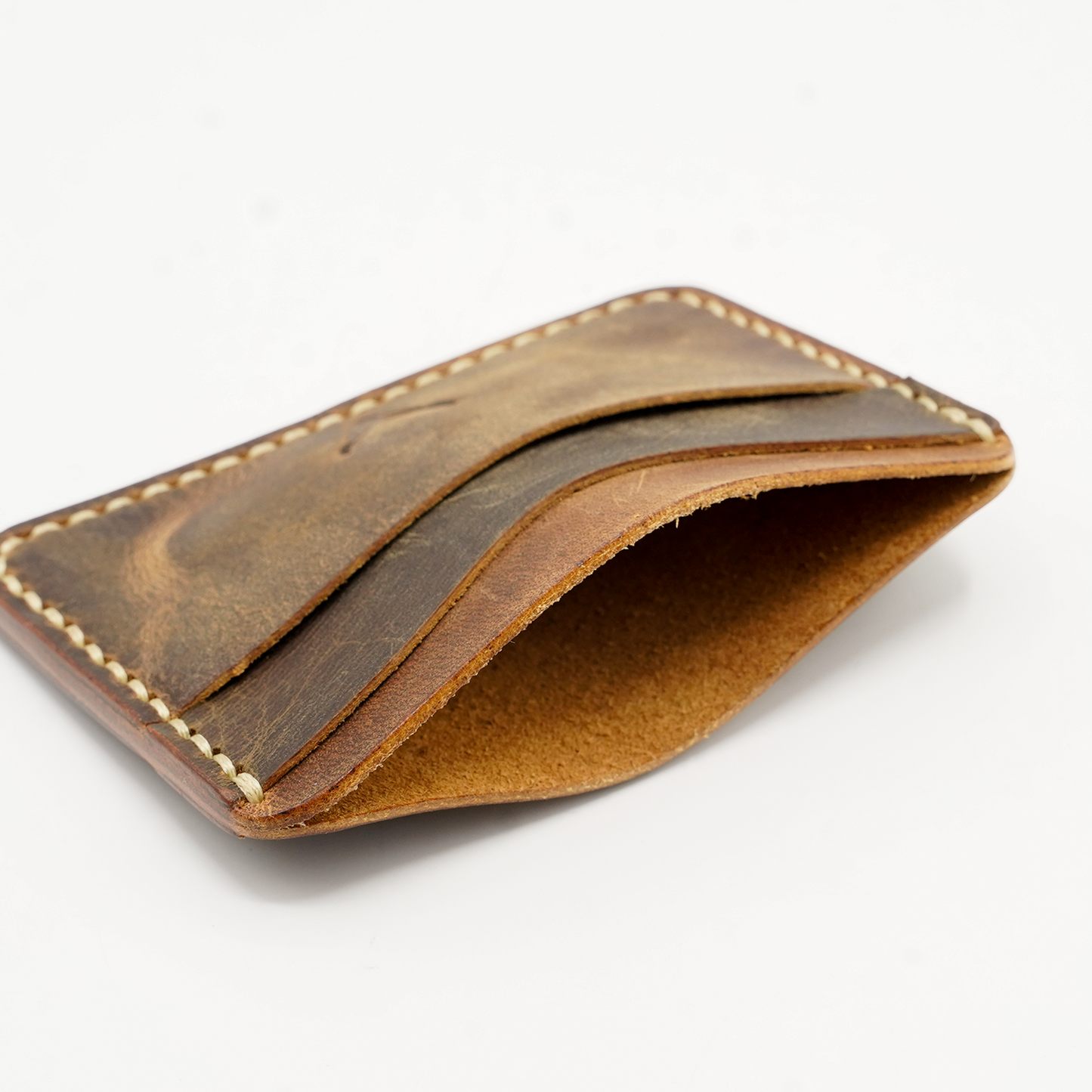 Crazy Horse Hand-Stitched Cardholder