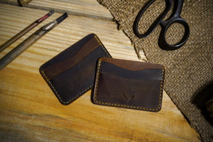 Crazy Horse Hand-Stitched Cardholder